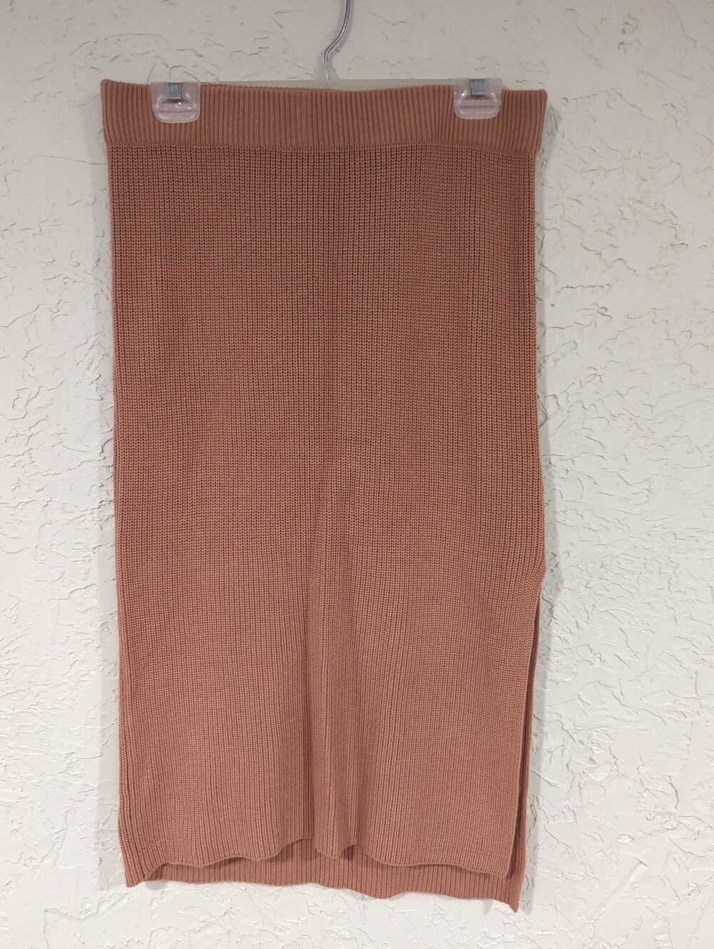 Abercrombie & Fitch Mauve Pink Knit Maxi Skirt Women's Large Cozy Fall Academia